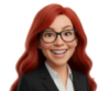 eine freundliche und fröhliche Frau als Cartoon